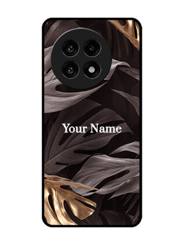 Custom OnePlus 13R 5G Custom Glass Phone Case - Wild Leaves Digital Paint Design