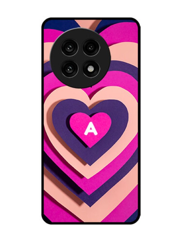 Custom OnePlus 13R 5G Custom Glass Phone Case - Cute Heart Pattern Design