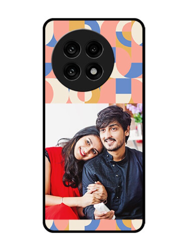 Custom OnePlus 13R 5G Custom Glass Phone Case - Semi - Circle Maze Pattern Design