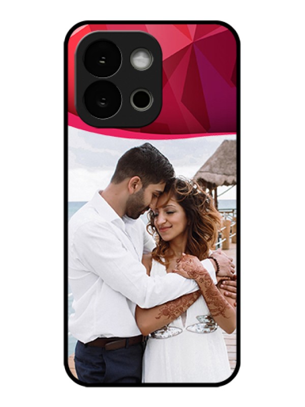 Custom OnePlus 13s 5G Custom Glass Phone Case - Red Abstract Design