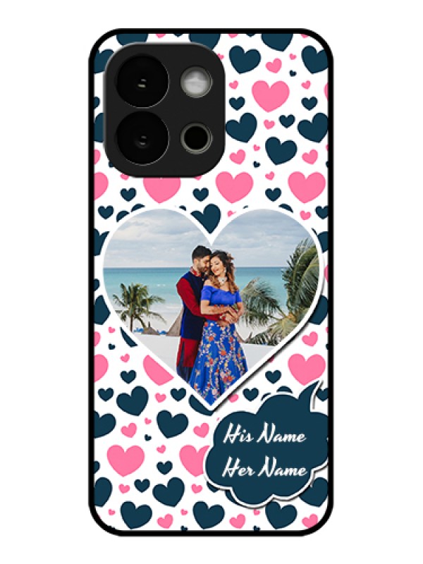 Custom OnePlus 13s 5G Custom Glass Phone Case - Pink & Blue Heart Design