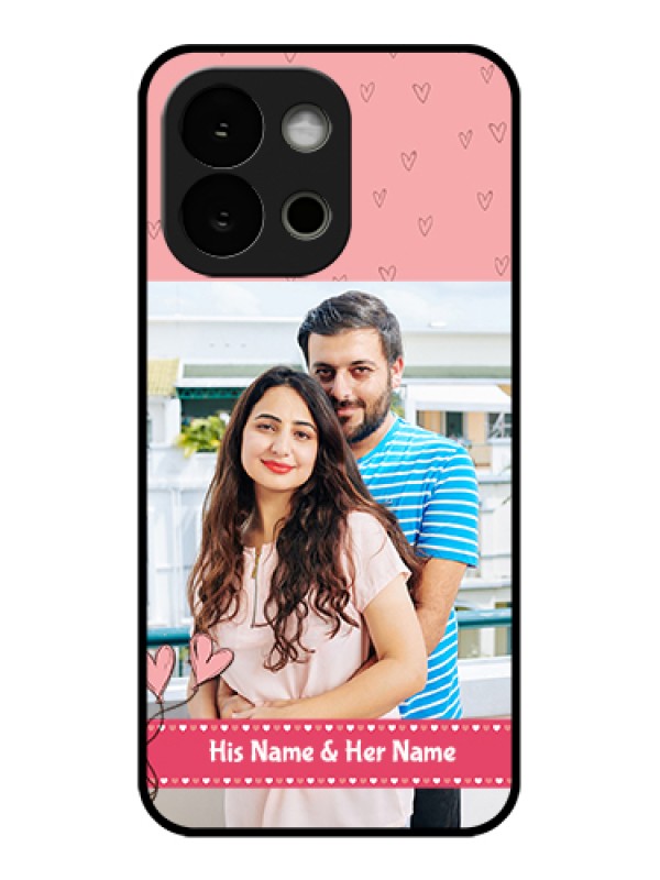 Custom OnePlus 13s 5G Custom Glass Phone Case - Love Design Peach Color