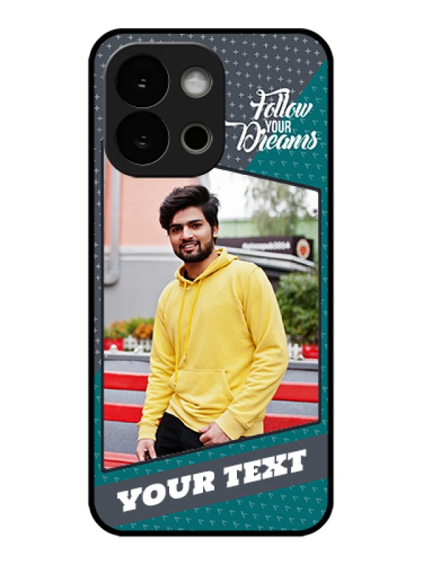 Custom OnePlus 13s 5G Custom Glass Phone Case - Background Pattern Design With Quote