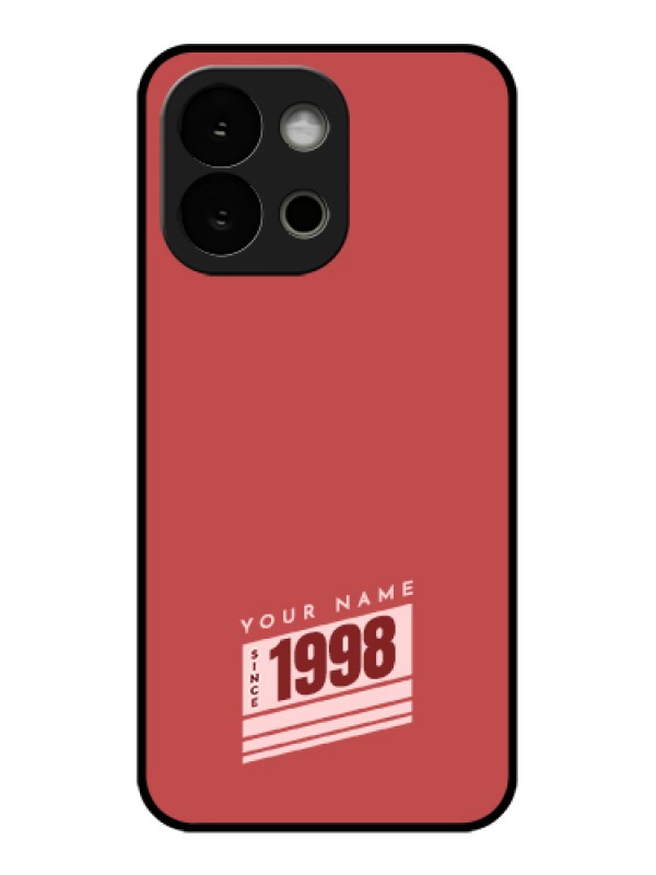 Custom OnePlus 13s 5G Custom Glass Phone Case - Red Custom Year Of Birth Design