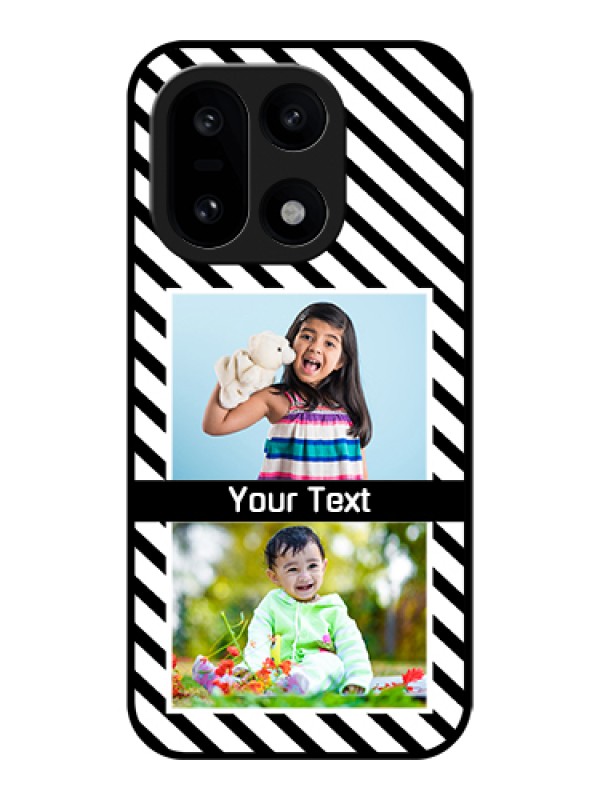 Custom OnePlus 15 5G Custom Glass Phone Case - Black And White Stripes Design