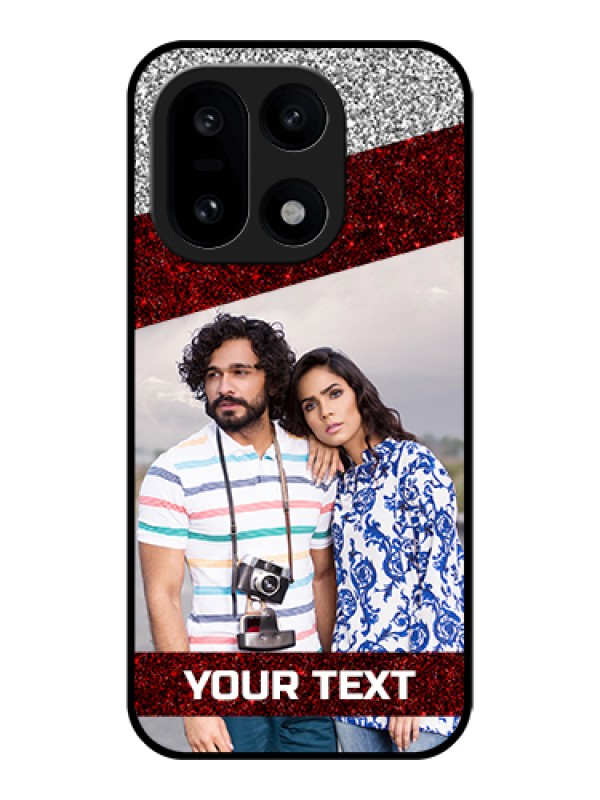Custom OnePlus 15 5G Custom Glass Phone Case - Image Holder With Glitter Strip Design