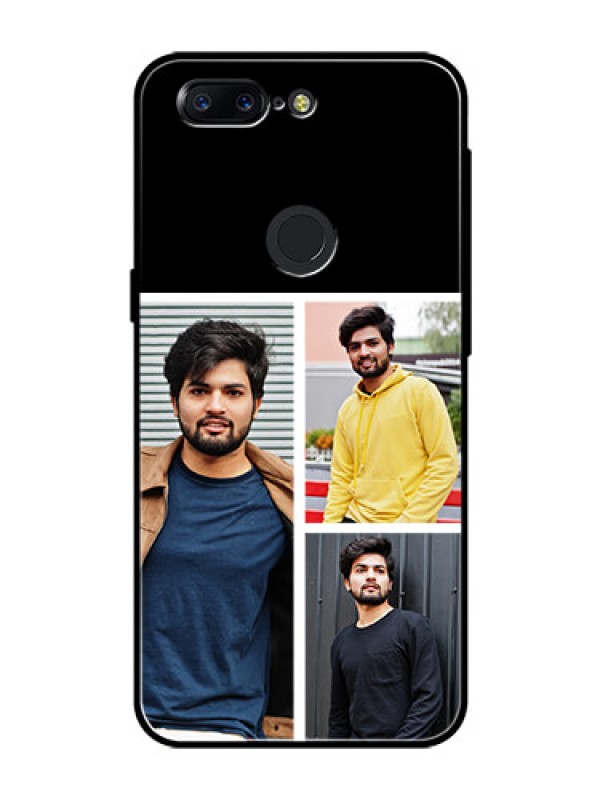 Custom OnePlus 5T Photo Printing on Glass Case  - Upload Multiple Picture Design
