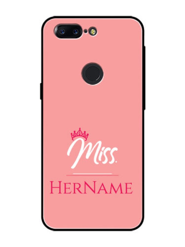 Custom Oneplus 5T Custom Glass Phone Case Mrs with Name