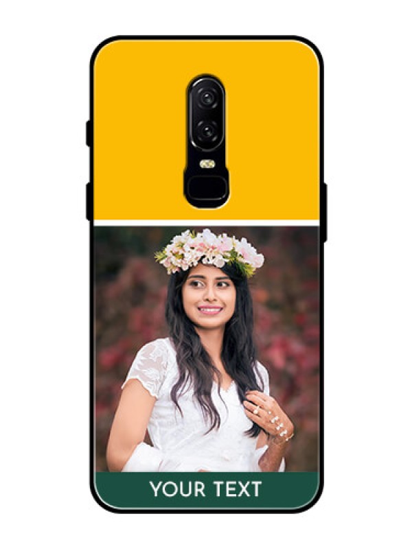 Custom OnePlus 6 Photo Printing on Glass Case  - Love You Design