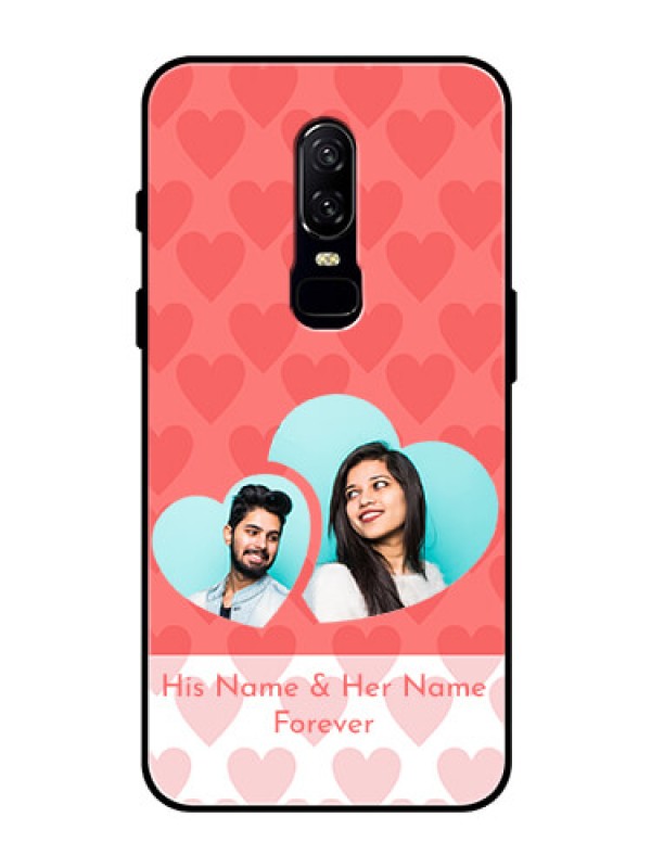 Custom OnePlus 6 Personalized Glass Phone Case  - Couple Pic Upload Design