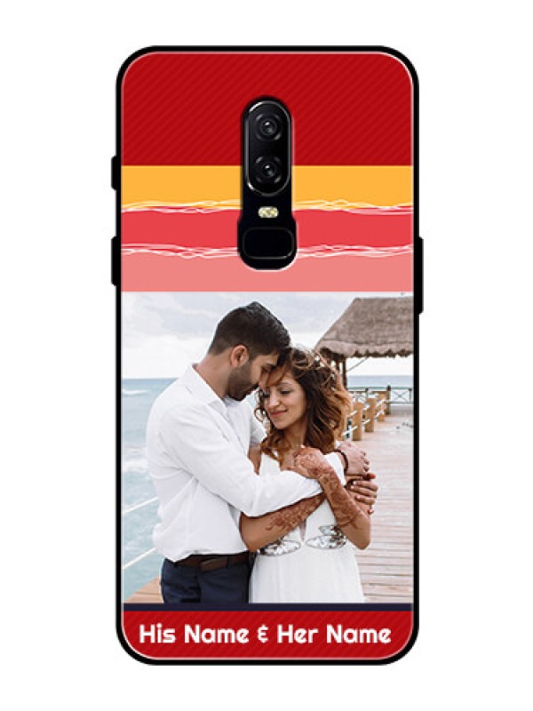 Custom OnePlus 6 Custom Glass Mobile Case  - Colorful Case Design