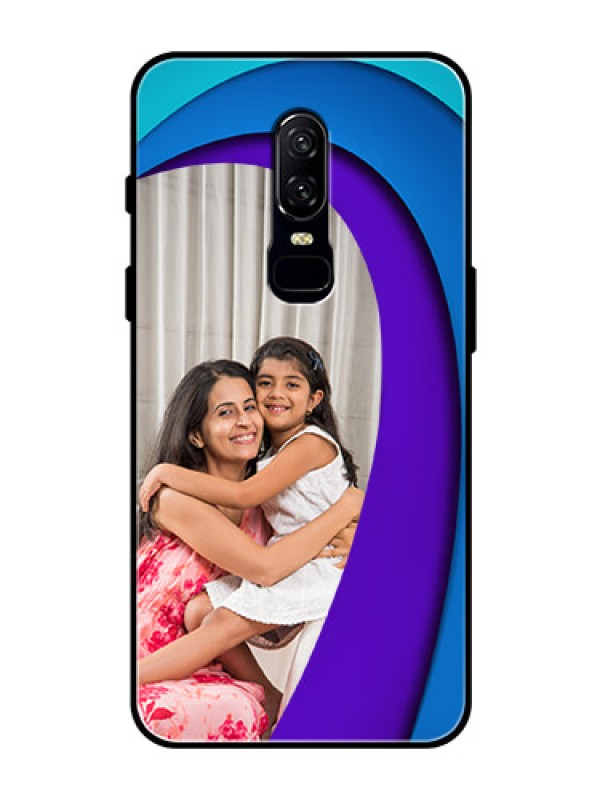 Custom OnePlus 6 Photo Printing on Glass Case  - Simple Pattern Design