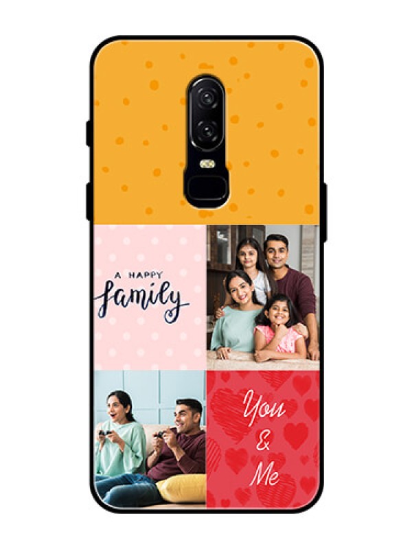 Custom OnePlus 6 Personalized Glass Phone Case  - Images with Quotes Design