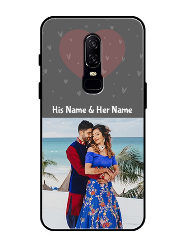 Custom OnePlus 6 Custom Glass Mobile Case  - Buy Love Design with Photo Online
