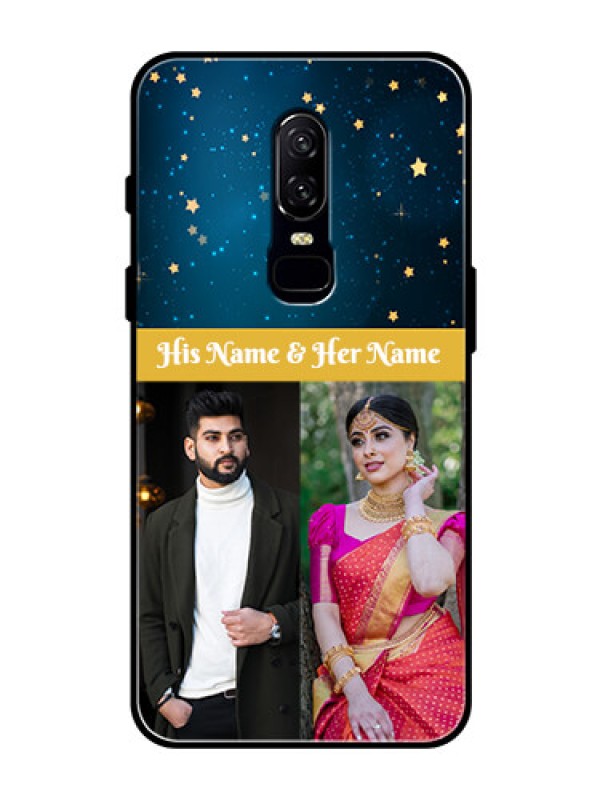 Custom OnePlus 6 Custom Glass Phone Case  - Galaxy Stars Backdrop Design