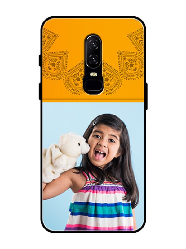 Custom OnePlus 6 Personalized Glass Phone Case  - Photo Wedding Design 