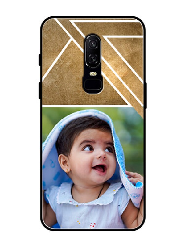 Custom OnePlus 6 Personalized Glass Phone Case  - Gradient Abstract Texture Design