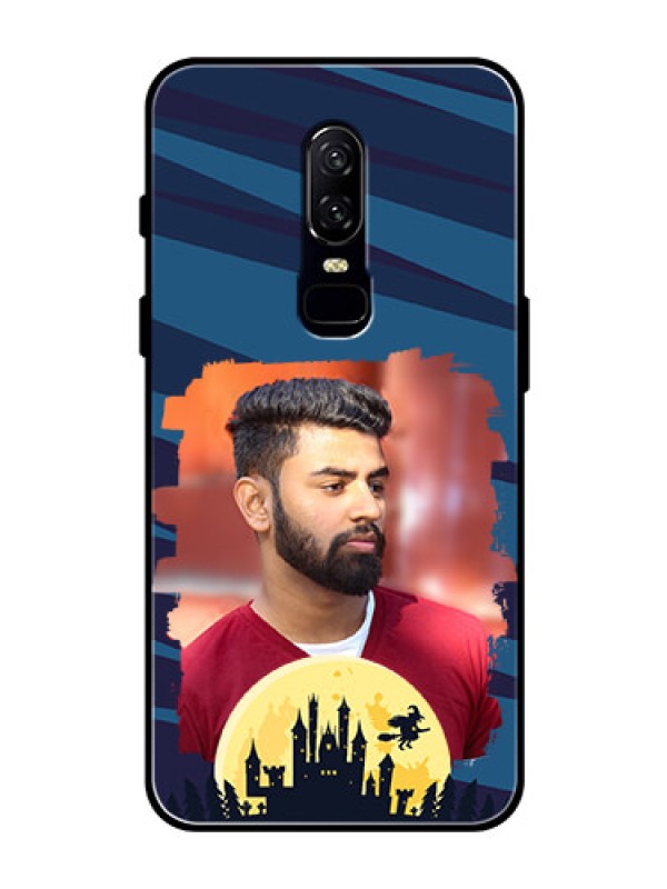 Custom OnePlus 6 Photo Printing on Glass Case  - Halloween Witch Design 