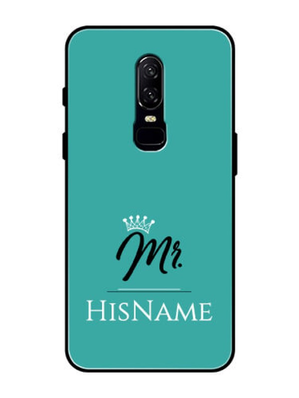 Custom Oneplus 6 Custom Glass Phone Case Mr with Name