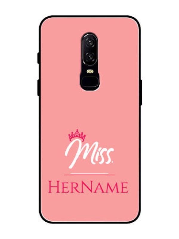 Custom Oneplus 6 Custom Glass Phone Case Mrs with Name