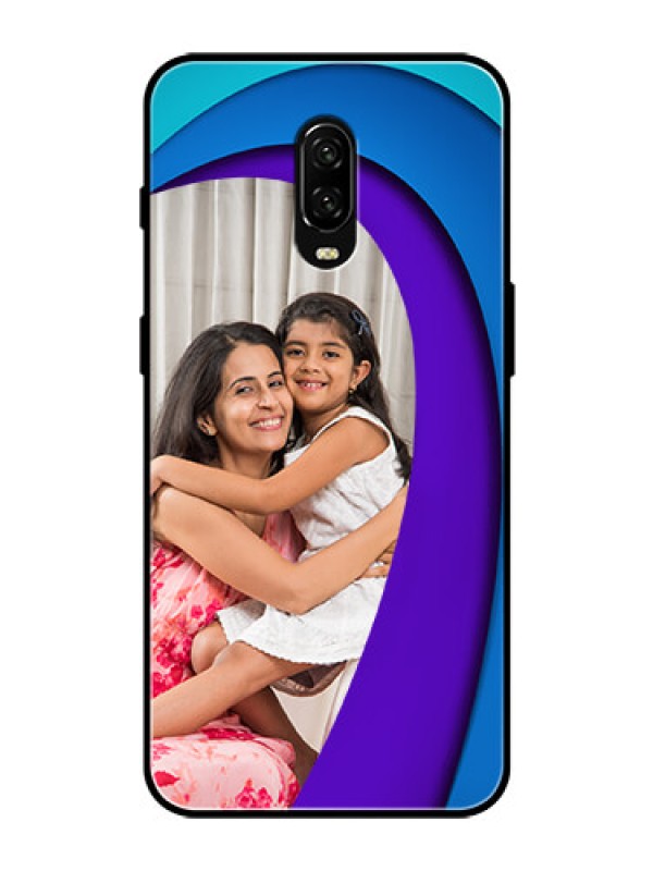 Custom OnePlus 6T Photo Printing on Glass Case  - Simple Pattern Design