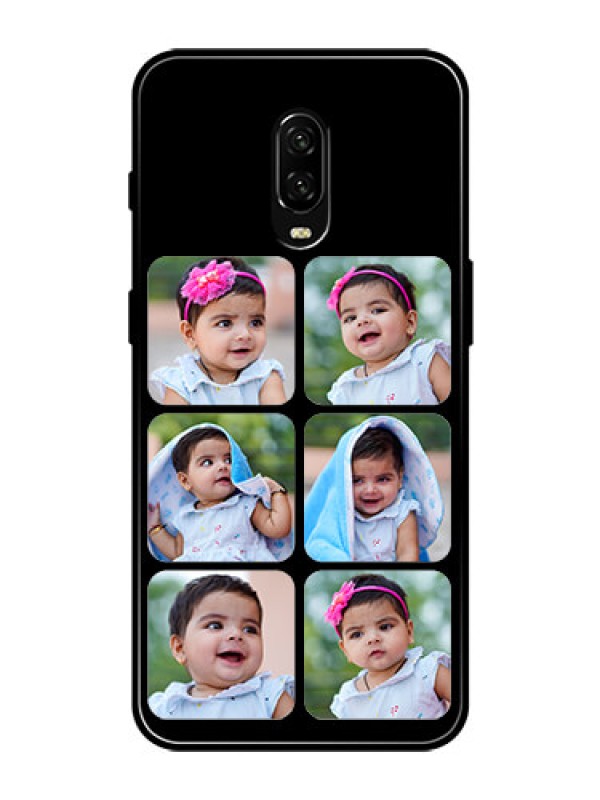 Custom OnePlus 6T Photo Printing on Glass Case  - Multiple Pictures Design