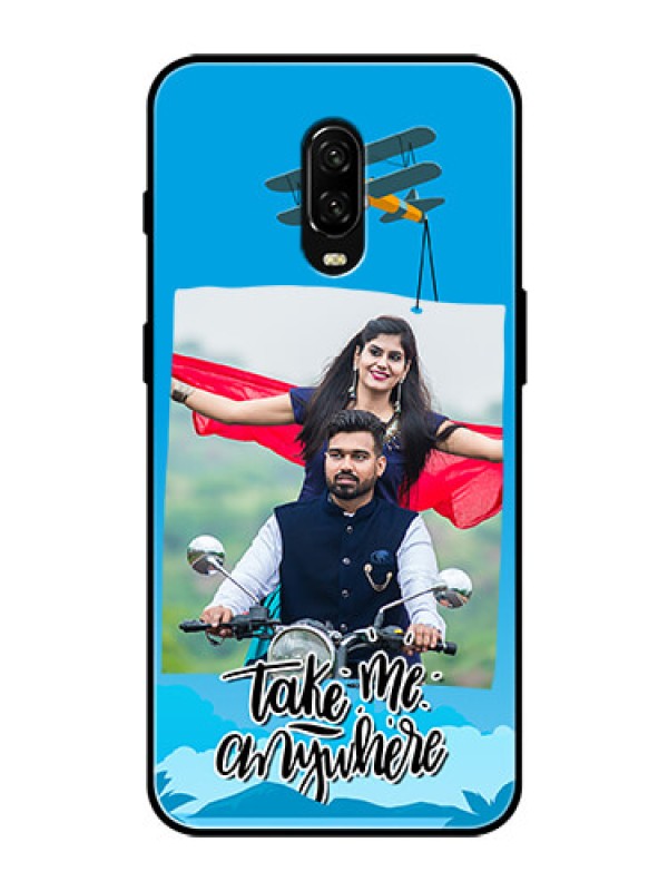 Custom OnePlus 6T Custom Glass Mobile Case  - Traveller Design 