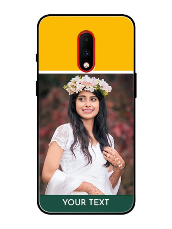 Custom OnePlus 7 Photo Printing on Glass Case  - Love You Design