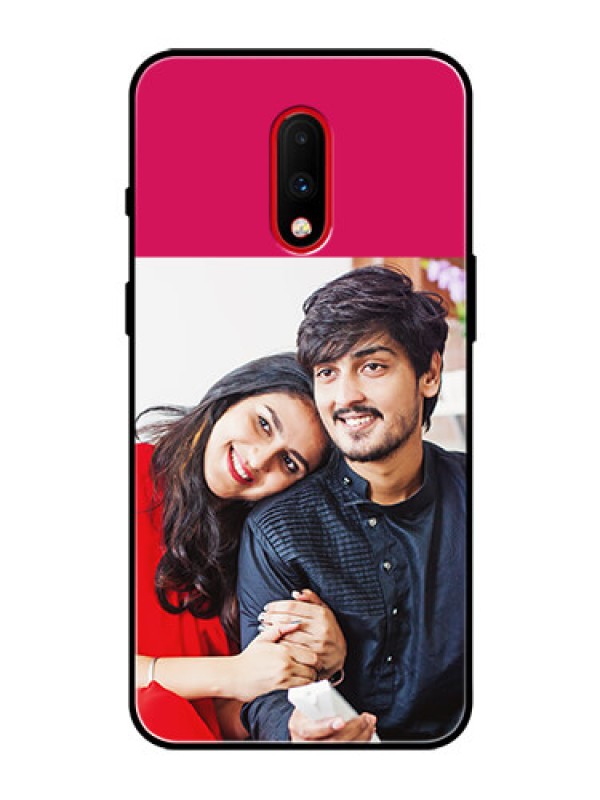 Custom OnePlus 7 Custom Glass Mobile Case  - Anniversary Cover Design