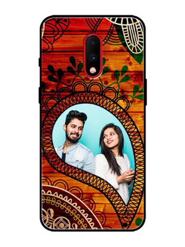 Custom OnePlus 7 Personalized Glass Phone Case  - Abstract Colorful Design