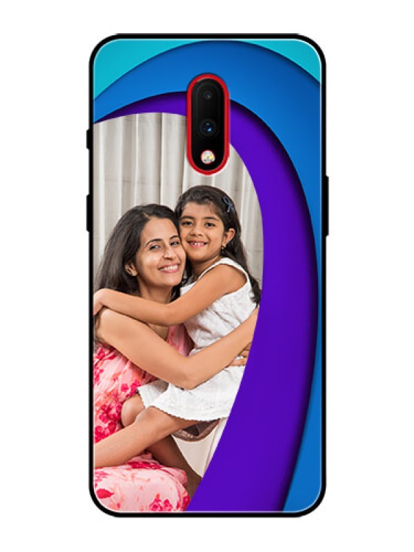 Custom OnePlus 7 Photo Printing on Glass Case  - Simple Pattern Design