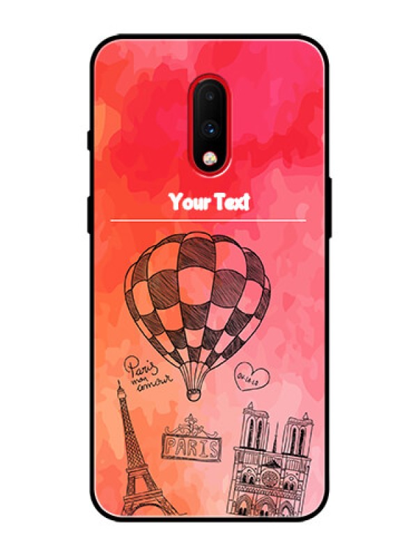 Custom OnePlus 7 Custom Glass Phone Case  - Paris Theme Design