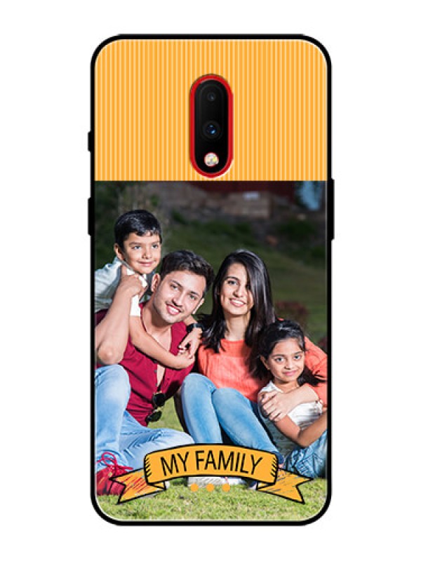 Custom OnePlus 7 Custom Glass Phone Case  - My Family Design