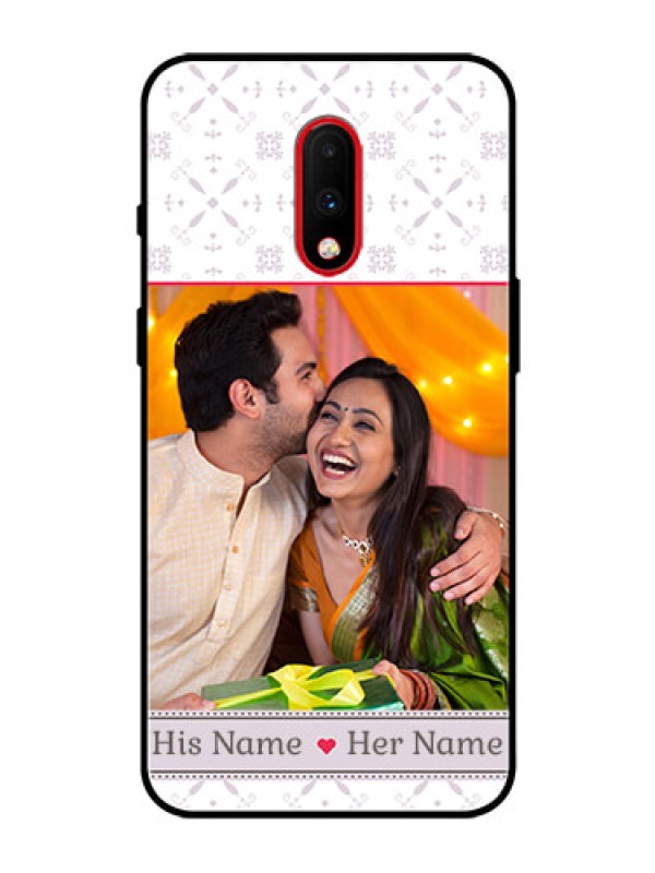 Custom OnePlus 7 Custom Glass Mobile Case  - with Photo and Ethnic Design