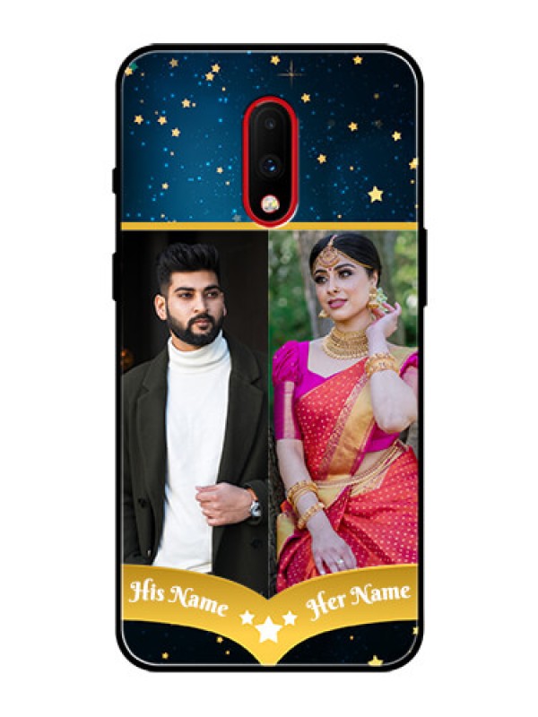 Custom OnePlus 7 Custom Glass Phone Case  - Galaxy Stars Backdrop Design