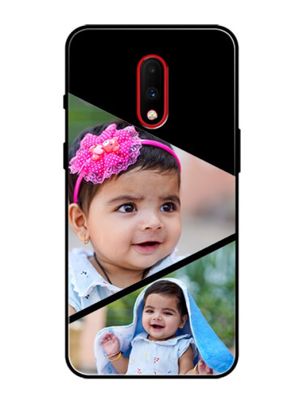 Custom OnePlus 7 Custom Glass Phone Case  - Semi Cut Design