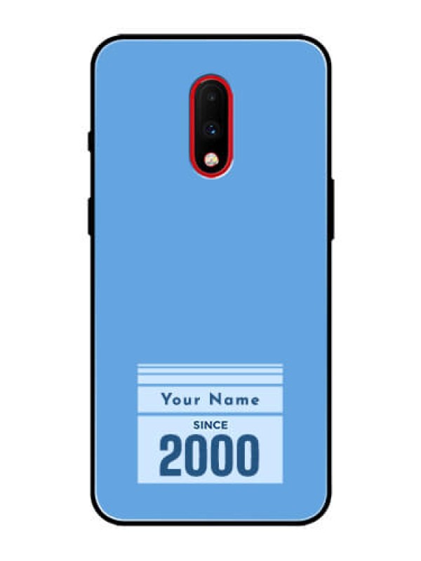 Custom OnePlus 7 Custom Glass Mobile Case - Custom Year of birth Design