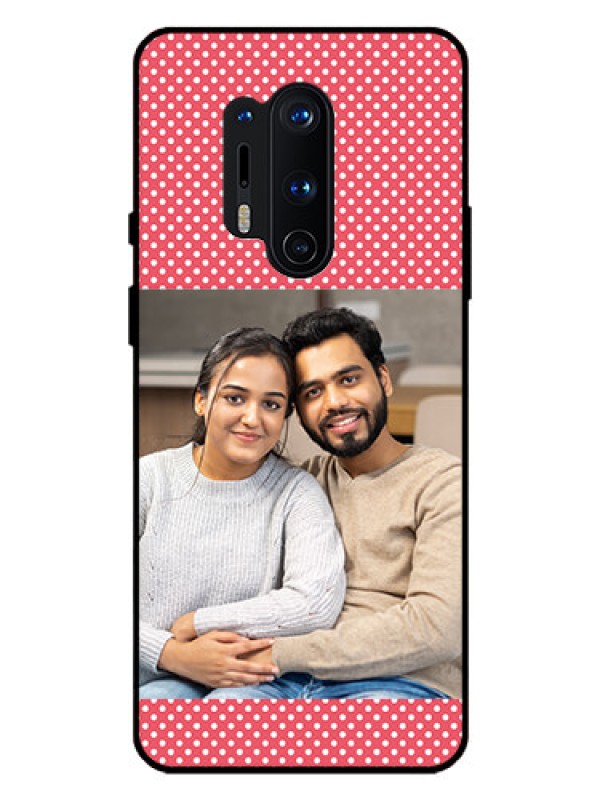 Custom Oneplus 8 Pro Custom Glass Phone Case  - White Dotted Design