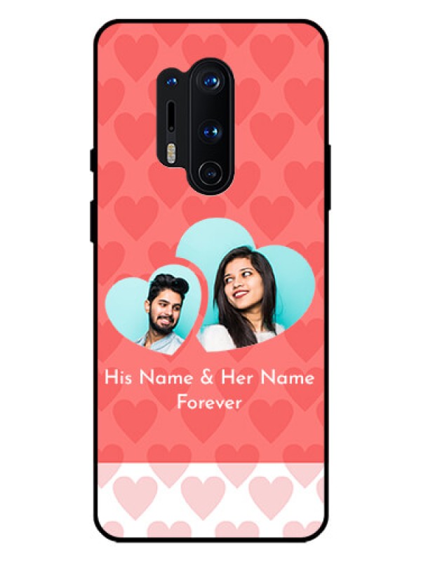 Custom Oneplus 8 Pro Personalized Glass Phone Case  - Couple Pic Upload Design