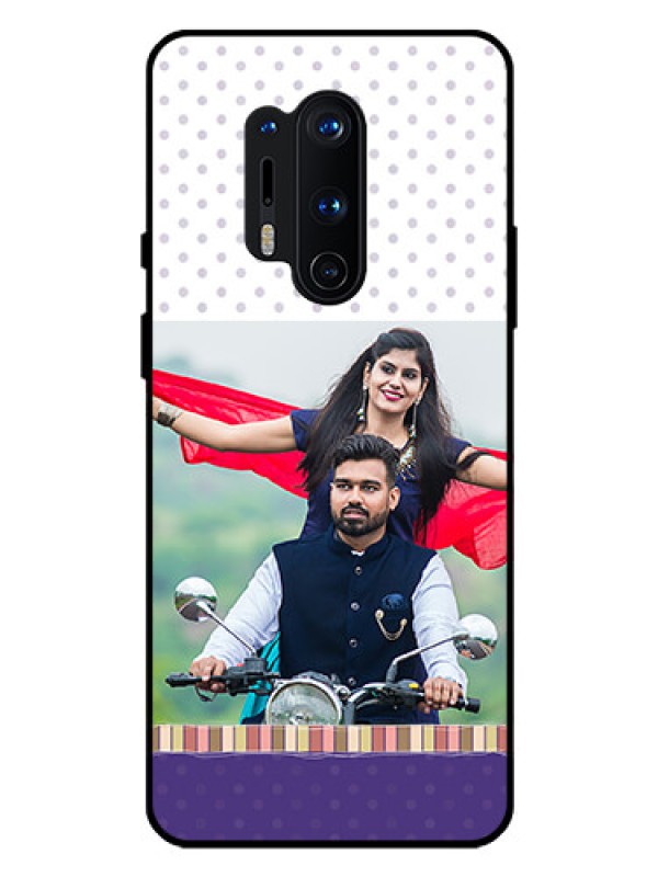 Custom Oneplus 8 Pro Photo Printing on Glass Case  - Cute Family Design