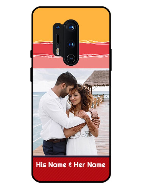 Custom Oneplus 8 Pro Custom Glass Mobile Case  - Colorful Case Design
