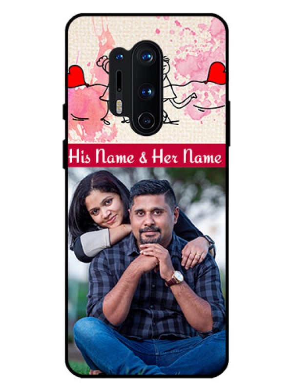 Custom Oneplus 8 Pro Photo Printing on Glass Case  - You and Me Case Design