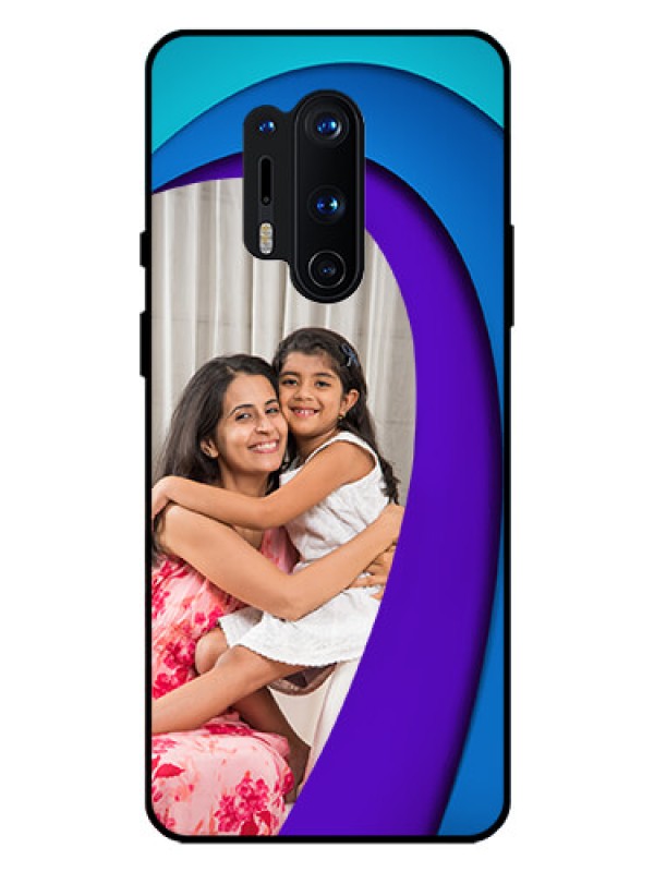 Custom Oneplus 8 Pro Photo Printing on Glass Case  - Simple Pattern Design