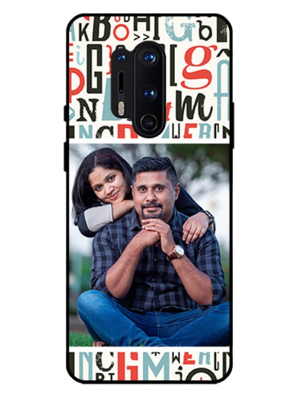 Custom Oneplus 8 Pro Personalized Glass Phone Case  - Alphabet Design