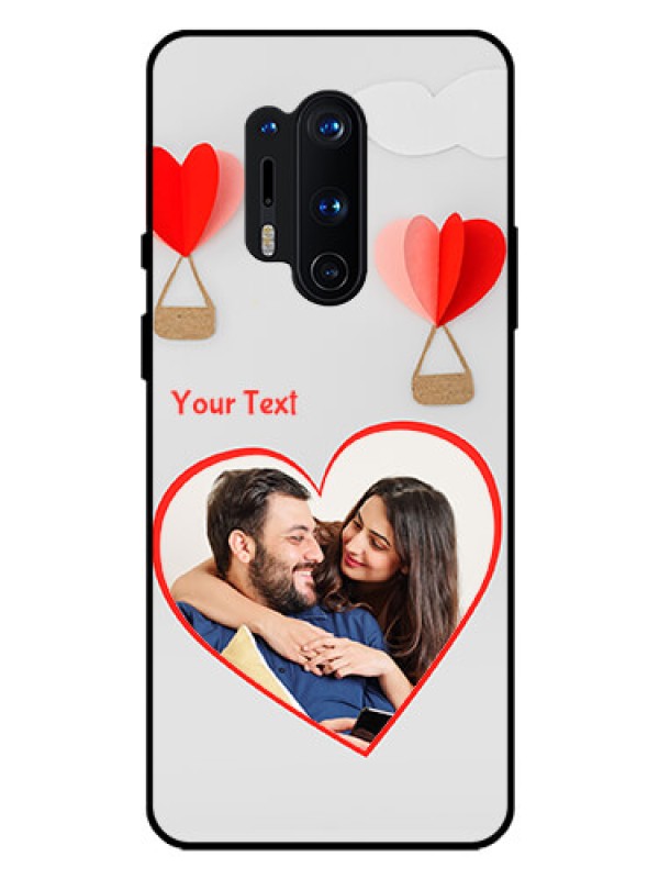 Custom Oneplus 8 Pro Custom Glass Mobile Case  - Parachute Love Design