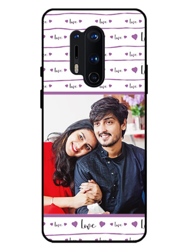 Custom Oneplus 8 Pro Custom Glass Mobile Case  - Couples Heart Design
