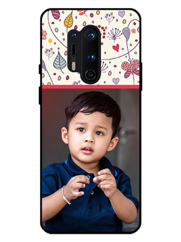 Custom Oneplus 8 Pro Custom Glass Mobile Case  - Premium Floral Design