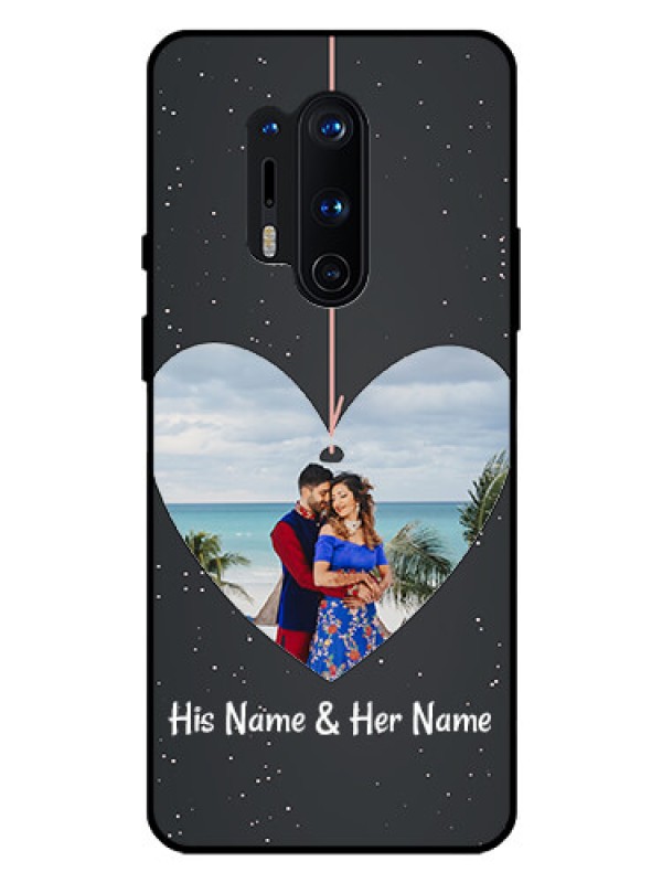 Custom Oneplus 8 Pro Custom Glass Phone Case  - Hanging Heart Design