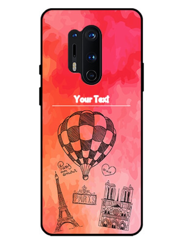 Custom Oneplus 8 Pro Custom Glass Phone Case  - Paris Theme Design
