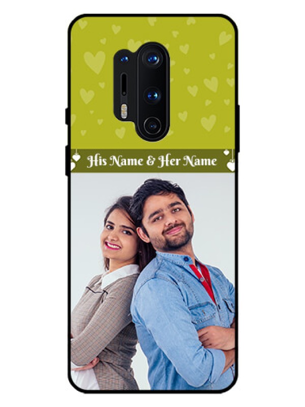 Custom Oneplus 8 Pro Custom Glass Phone Case  - You & Me Heart Design